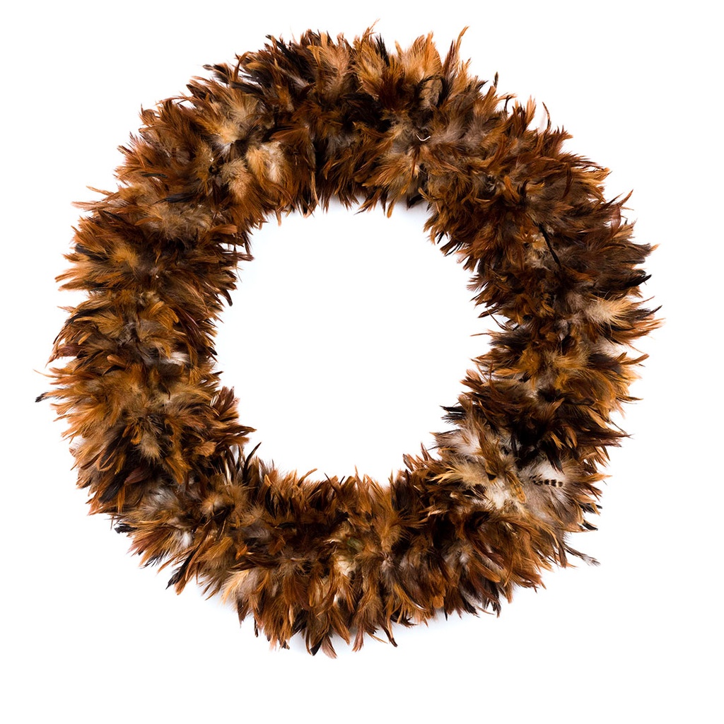Half Bronze Schlappens Wreath 18 Inch Wire 20-22 inch DIA --Natural