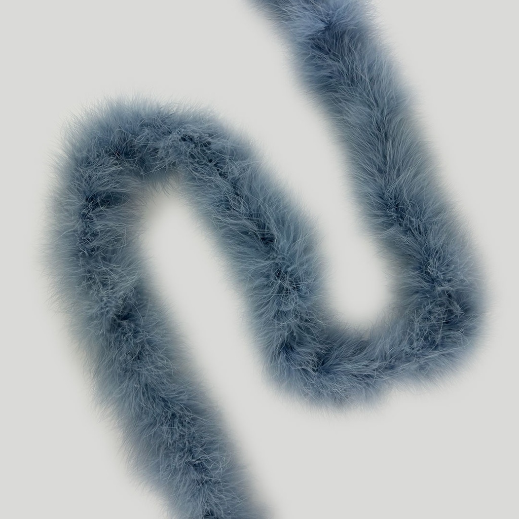 Marabou Feather Boa Heavy Weight 2yd --Dusty Blue