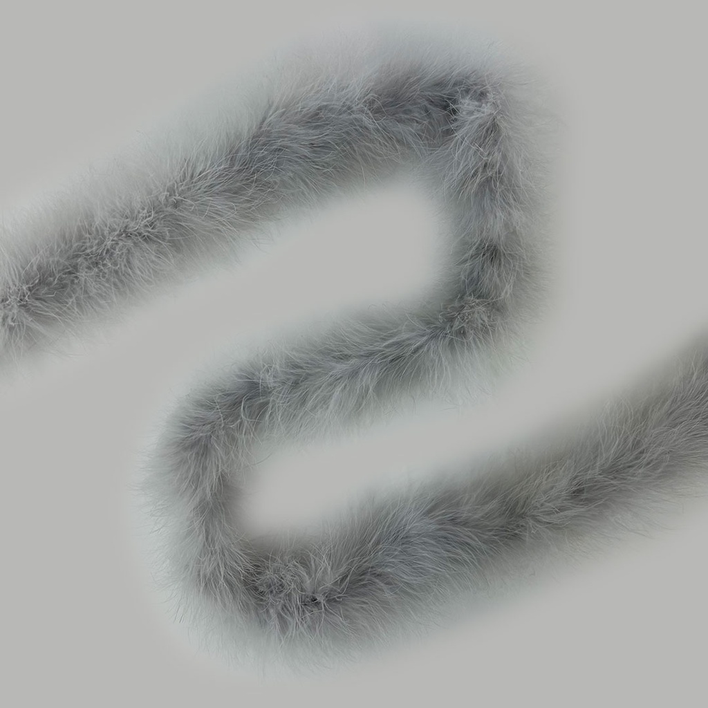 Marabou Feather Boa Heavy Weight 2yd --Silver