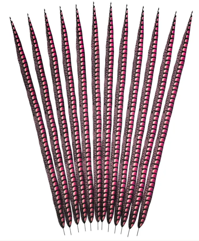 Faux Lady Amherst Tails 39 inch 1PC  --Shocking Pink