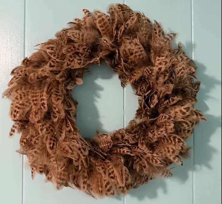 Ringneck Pheasant Wreath Wreath 12 Inch Wire 15-16 inch DIA --Natural 