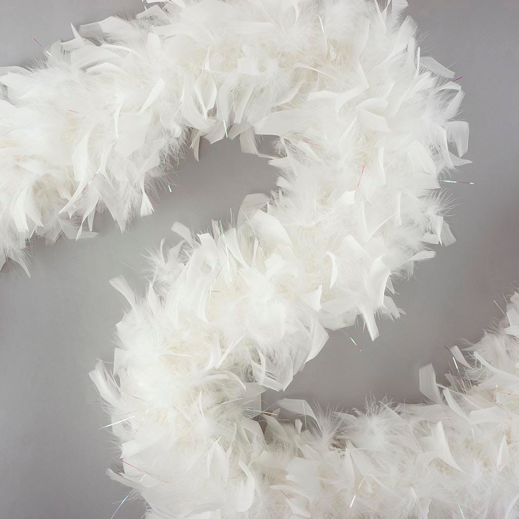 Chandelle Boa Heavy Weight With Lurex 2yd --White W/Opal Lurex