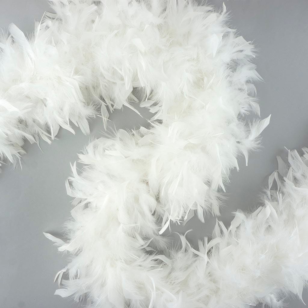 HEAVY CHANDELLE BOA WHT
