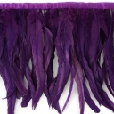 Rooster Coque Fringe With Bias 10-12 inch   1yd Bolt --Purple