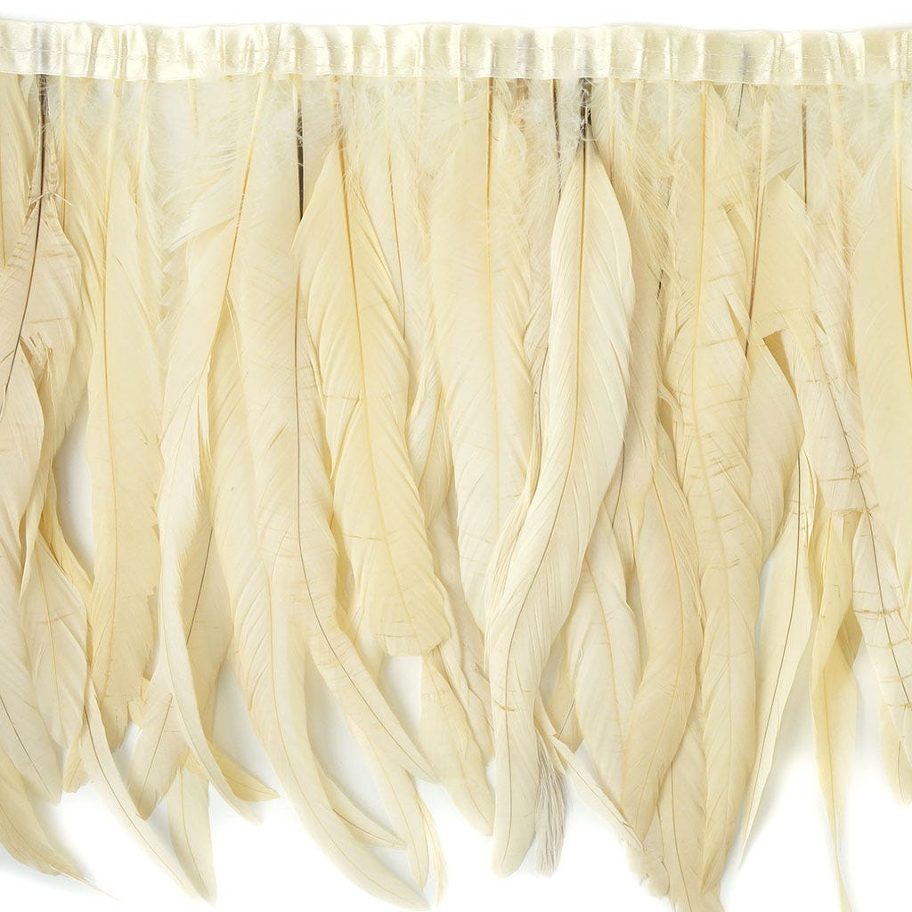 Rooster Coque Fringe With Bias 12-14 inch   1yd Bolt --Beige