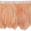 Goose Pallets Parried Fringe With Bias 6 inch   1yd Bolt --Apricot Blush