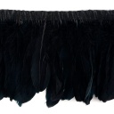 Goose Pallets Parried Fringe With Bias 6 inch   1yd Bolt --Black