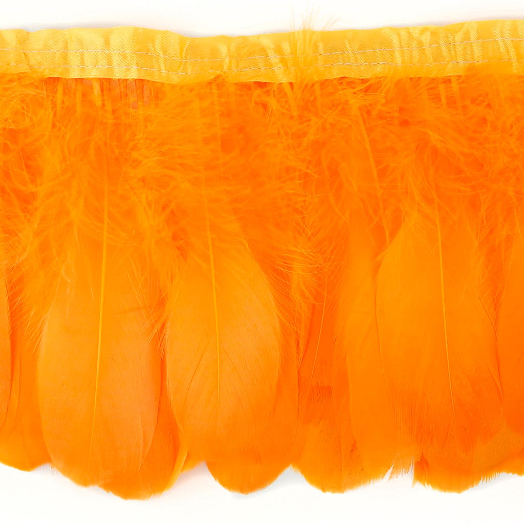 Goose Pallets Parried Fringe With Bias 6 inch   1yd Bolt --Mango