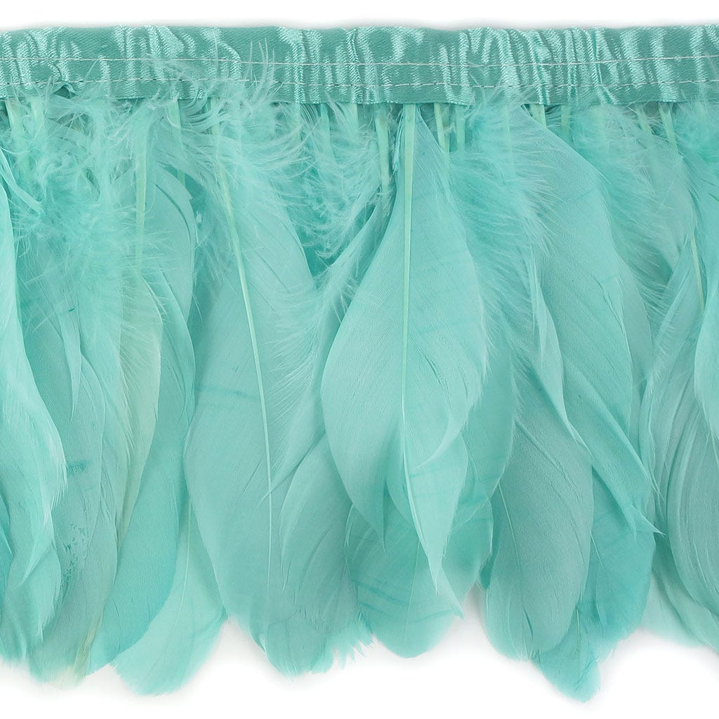 Goose Pallets Parried Fringe With Bias 6 inch   1yd Bolt --Seafoam