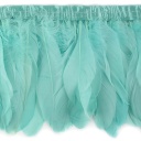 Goose Pallets Parried Fringe With Bias 6 inch   1yd Bolt --Seafoam