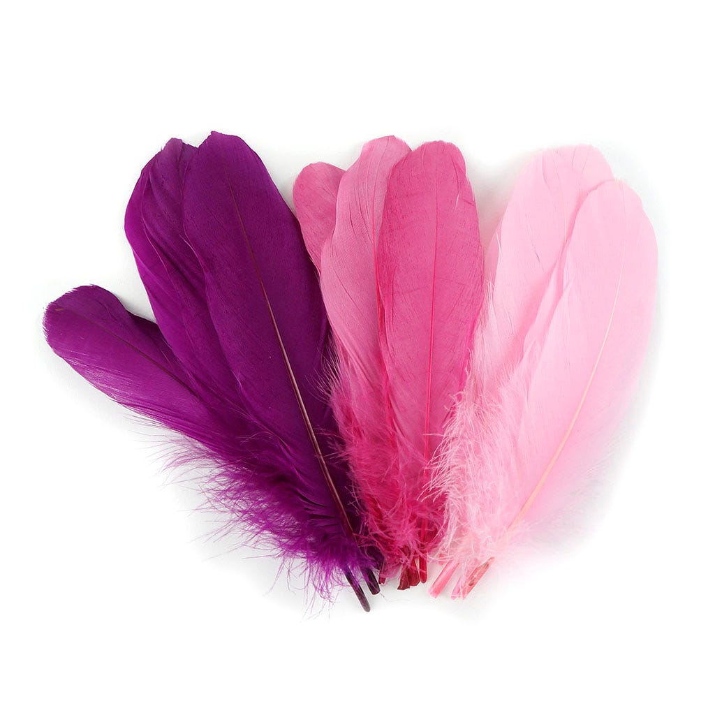 Goose Pallet 6-8 inch   12PC PKG --Candy Pink/Raspberry/Very Berry