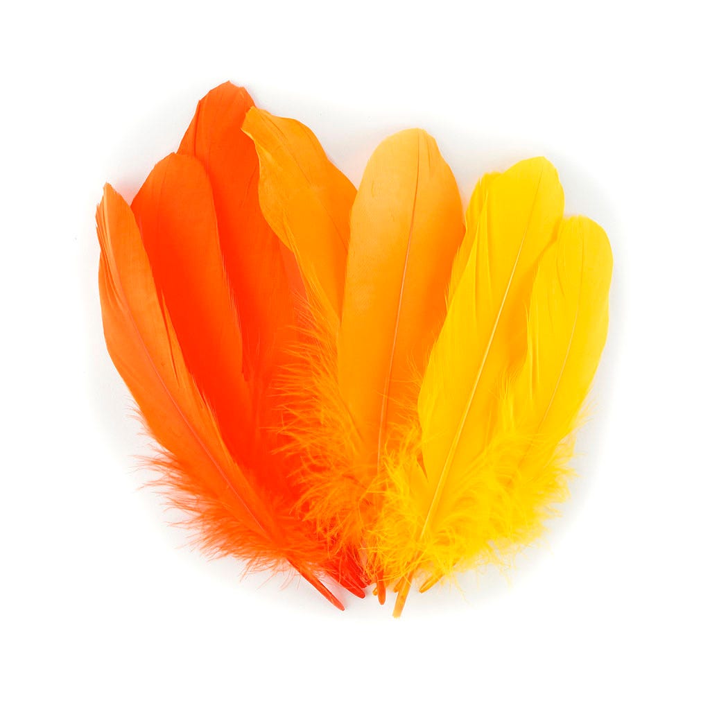 Goose Pallet 6-8 inch   12PC PKG --Orange/Mango/Gold