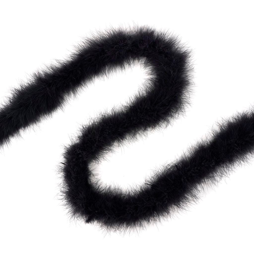 Marabou Feather Boa Heavy Weight 2yd --Black
