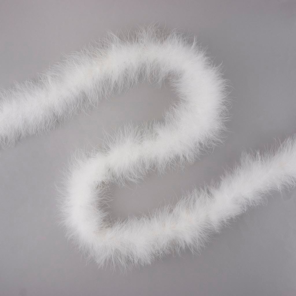Marabou Feather Boa Heavy Weight 2yd --White