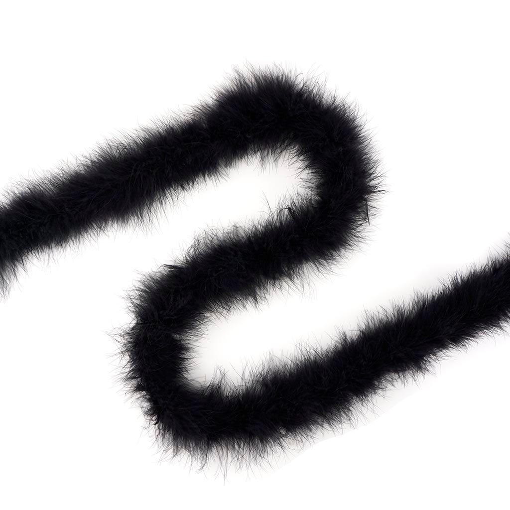 Marabou Boa Medium Weight   2yd --Black