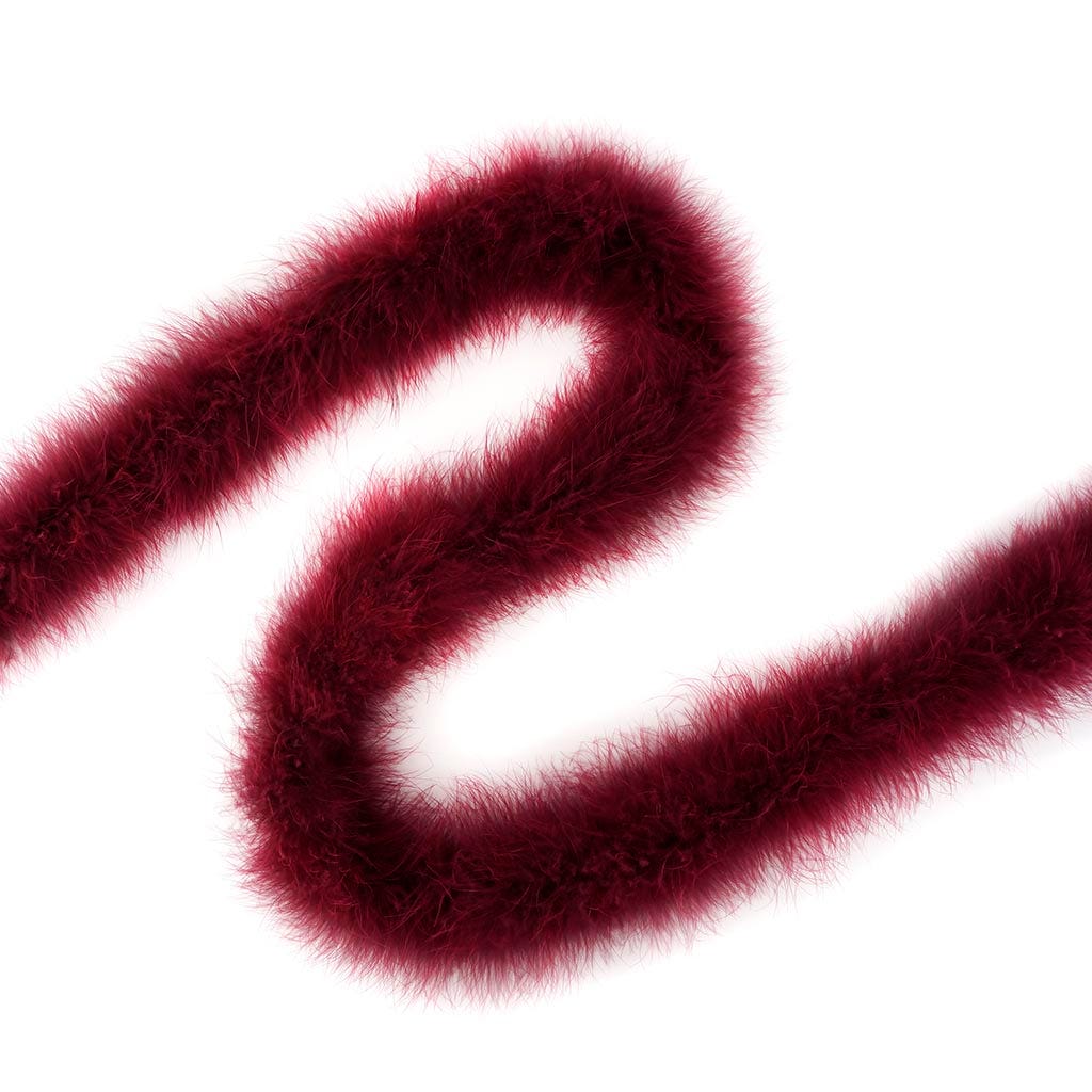 Marabou Boa Medium Weight   2yd --Burgundy