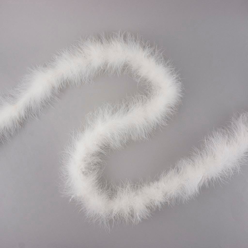 Marabou Boa Medium Weight   2yd --White