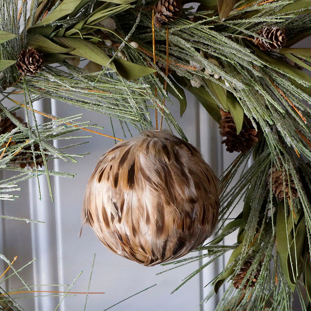 Brown Duck Ornament 4 inch --Natural