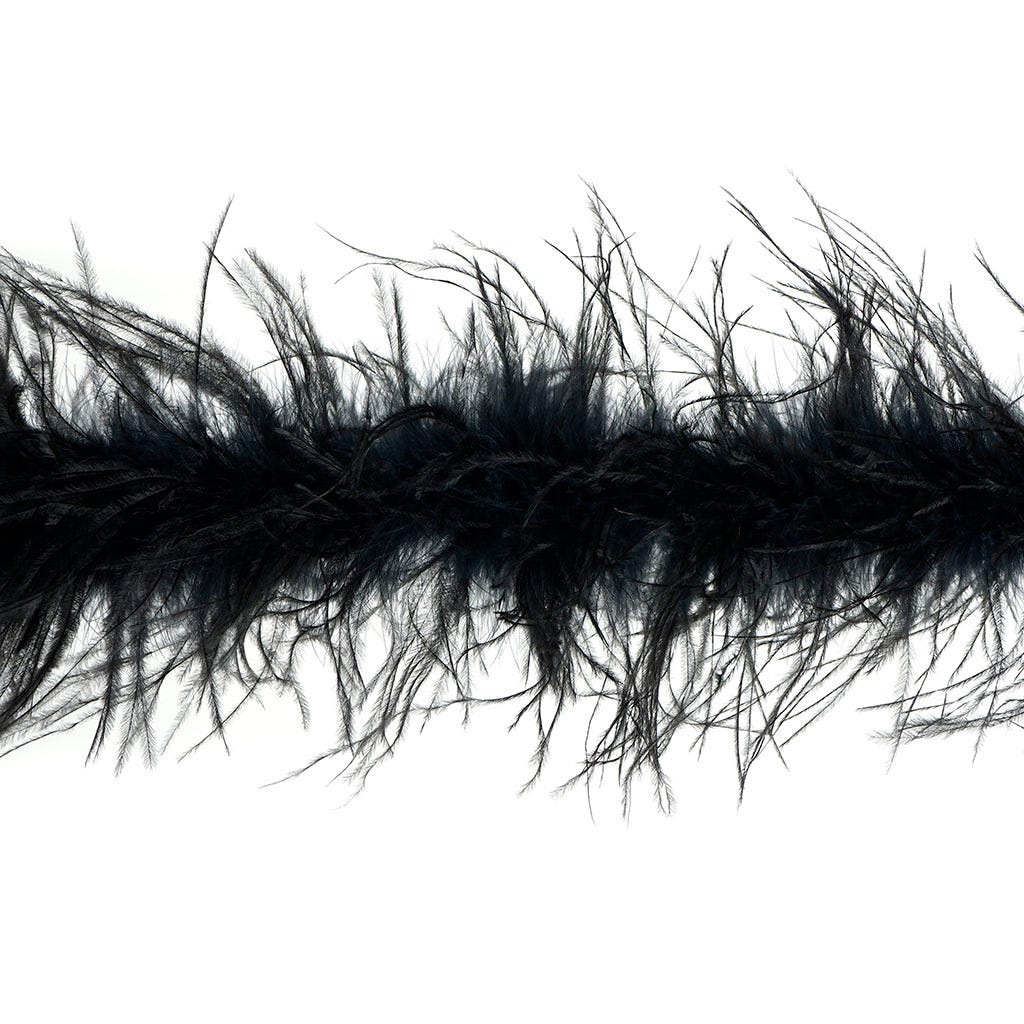 Ostrich Boa Two Ply 2yd --Black