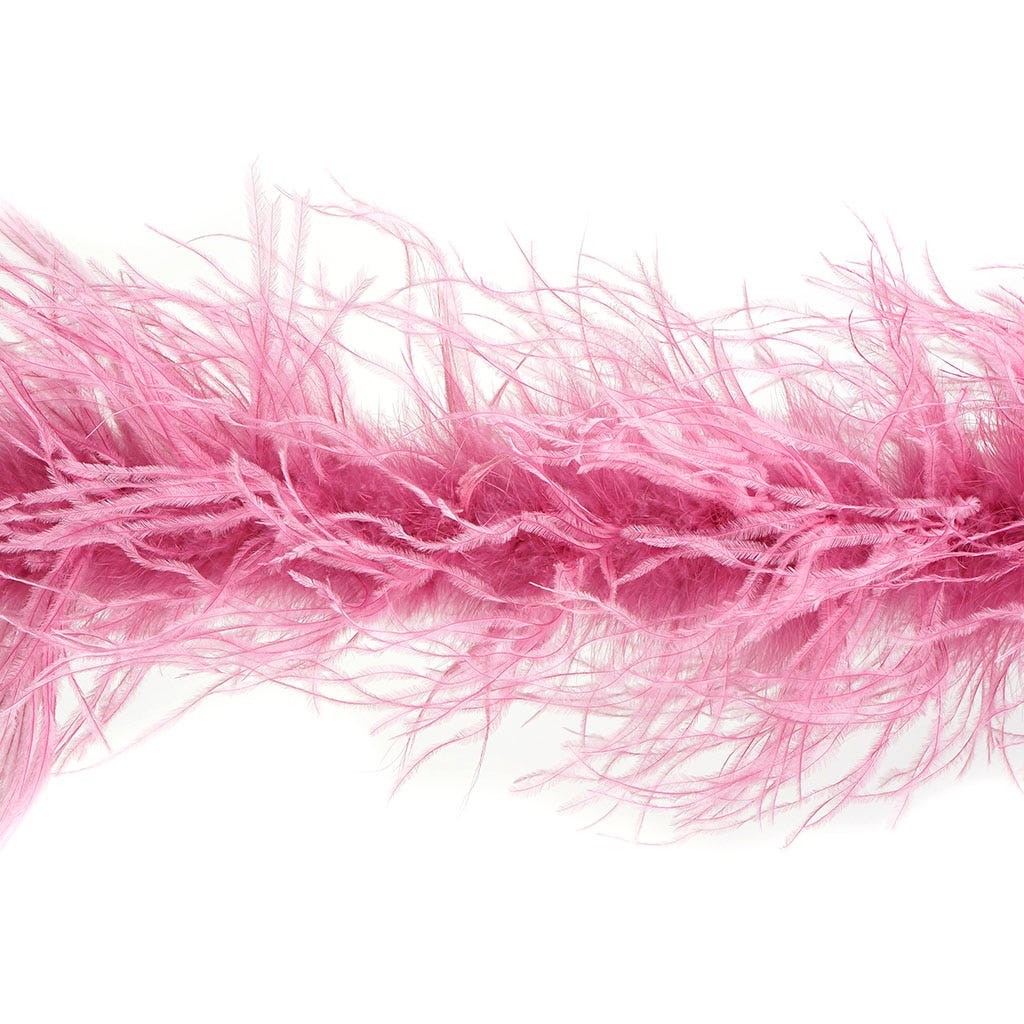 Ostrich Boa Two Ply 2yd --Dusty Rose