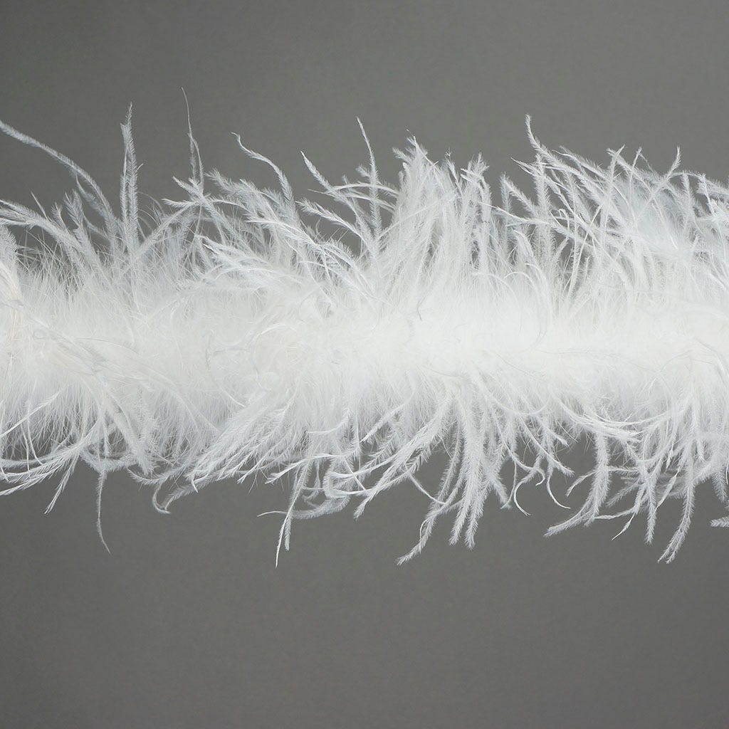 Ostrich Boa Two Ply 2yd --White