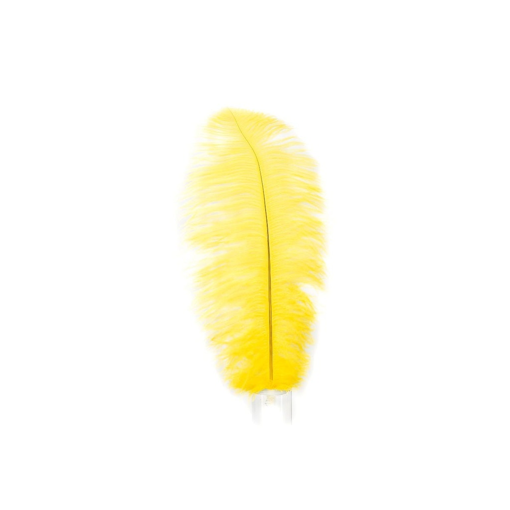 Ostrich Plumes Selected 17 inch & UP   1PC PKG --Yellow