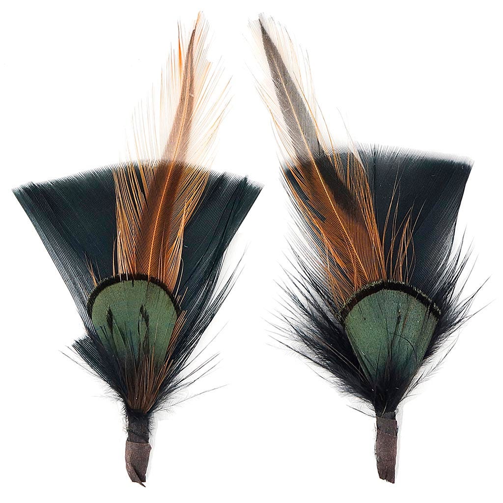 Hat Trim 2 x 2.75 inch   2PC PKG --Black/Natural