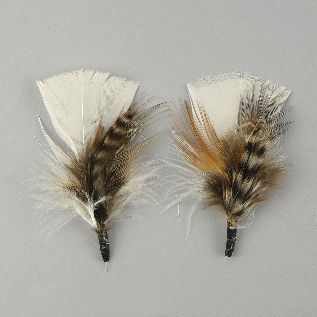 Hat Trim 2 x 3.25 inch  2PC PKG --Eggshell/Natural