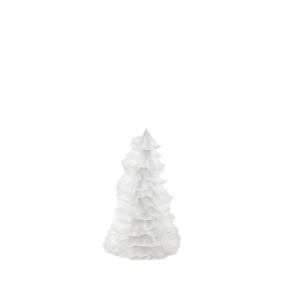 Feather Slip Cover Tree 12 inch --White