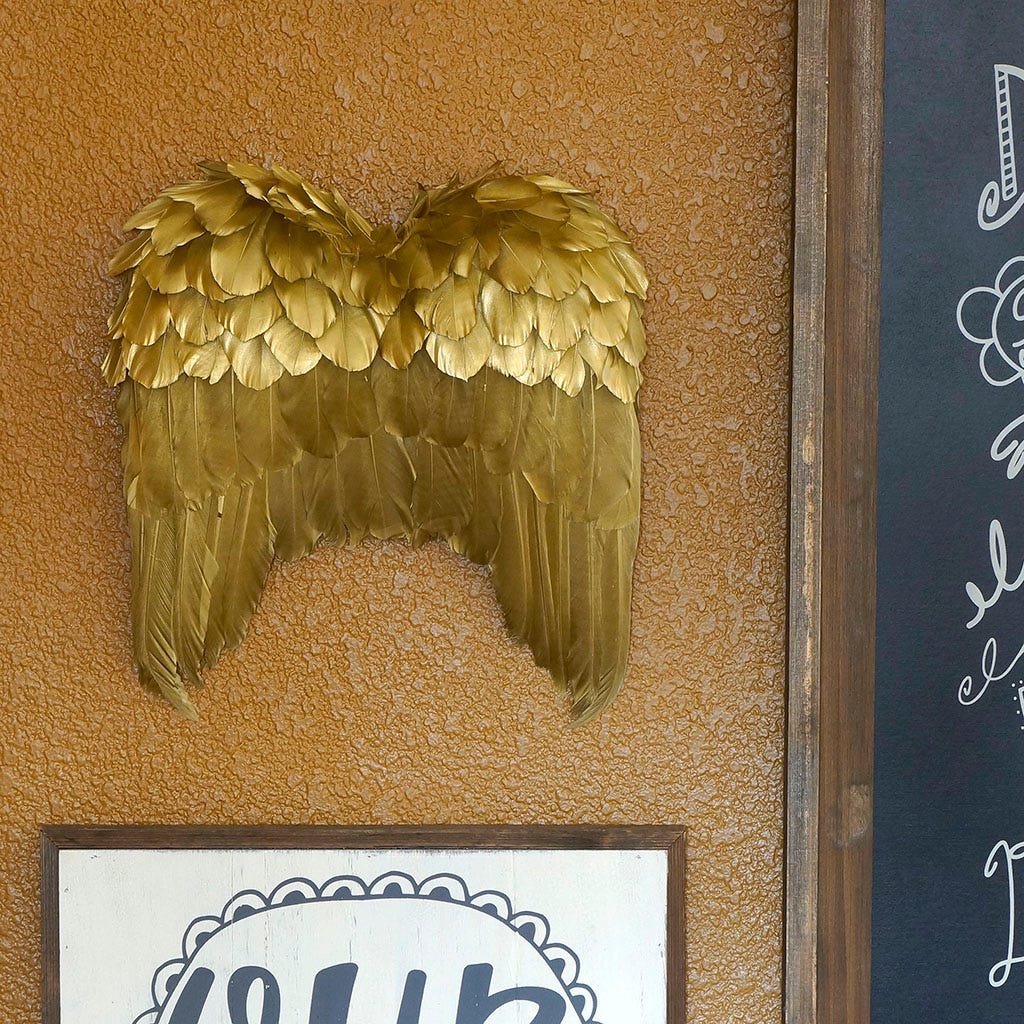 Angel Wing Metallic Gold 11 x 11 inch --Gold