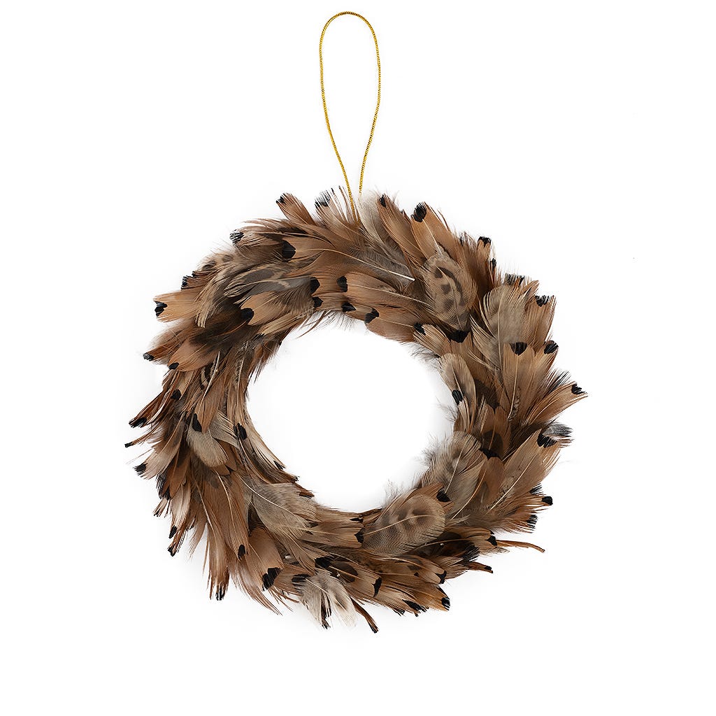 Ringneck Pheasant Wreath 6 inch Foam Ring 7-8 inch DIA --Natural