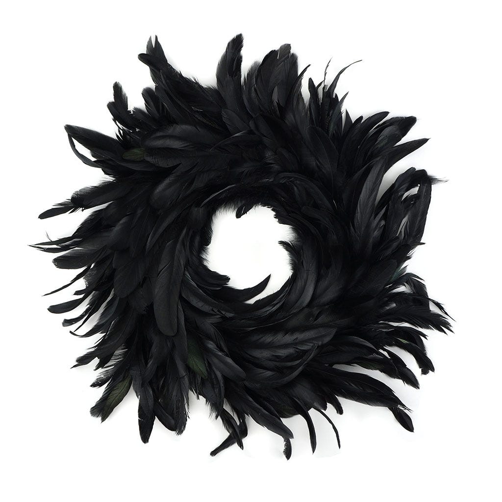 Schlappens Wreath 11.5 inch Base  15-18 inch DIA --Black
