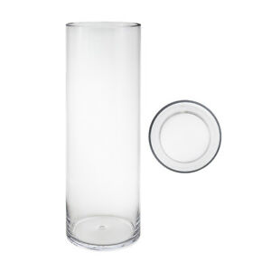 Cylinder Vase 24 inch 6 inch Diameter --Clear