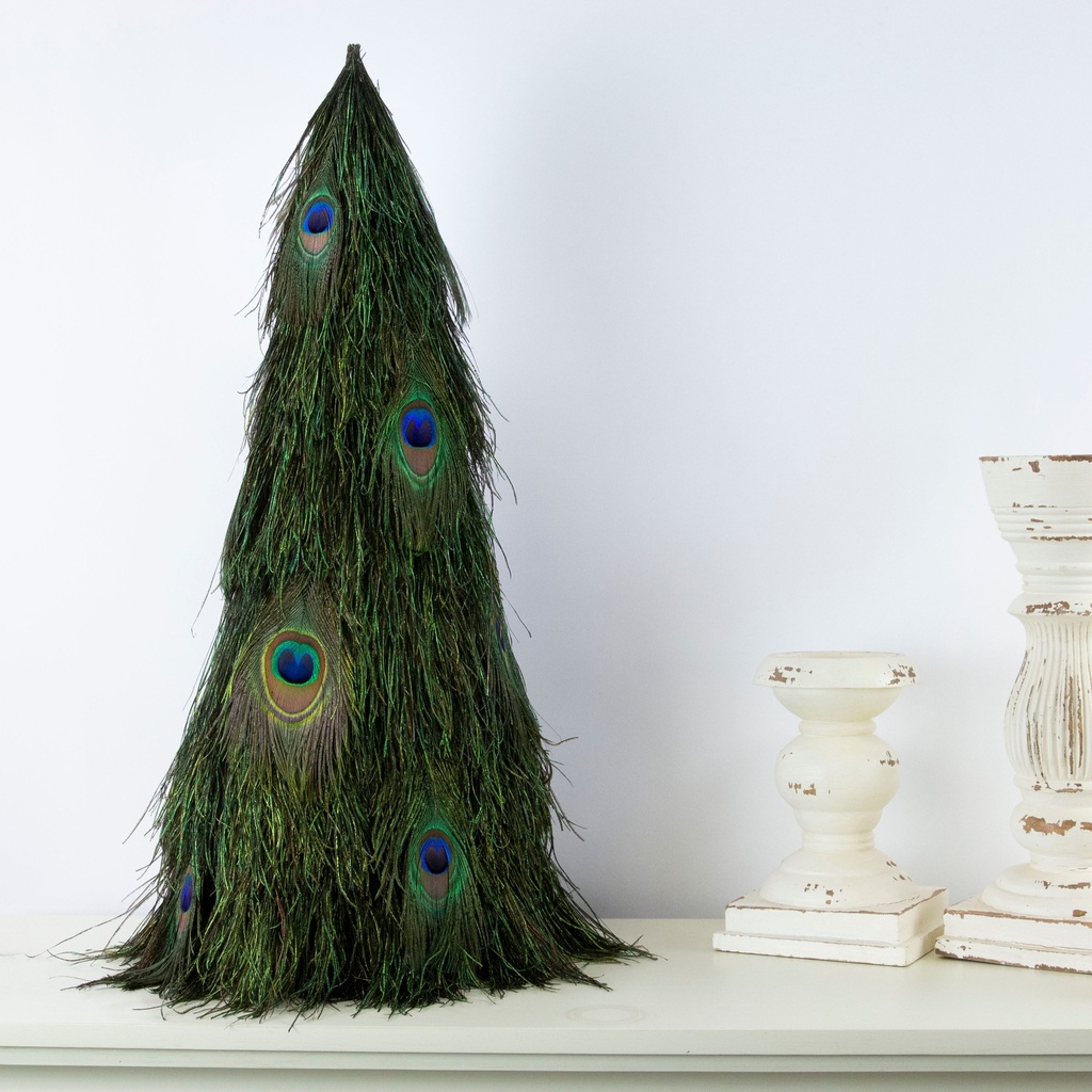 Peacock Flue & Eye Tree 24 inch --Natural