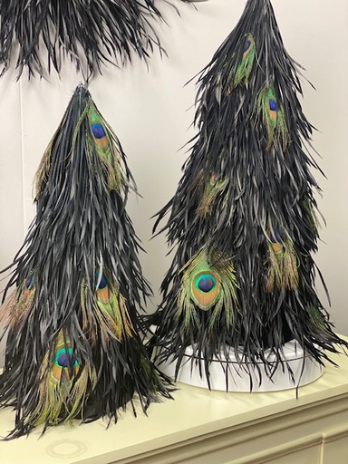 [TRSGBSS-P24--BL] Goose Biot/Peacock Eye Slip Cover Tree 24 inch --