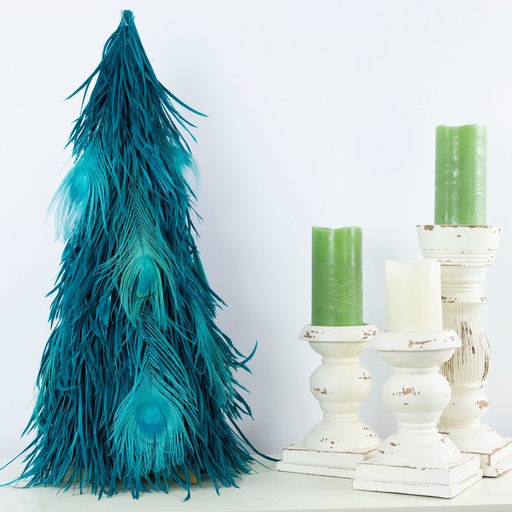 [TRSGB24PB--DKA] Slip Cover Tree With Wood Frame 24 inch --Dark Aqua