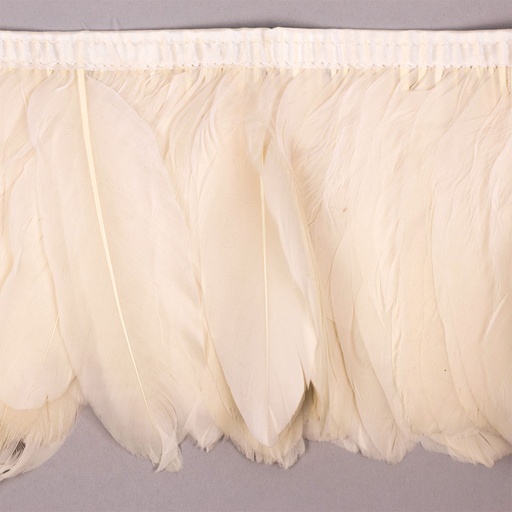 [FPP6--IV] Goose Pallets Parried Fringe With Bias 6 inch   1yd Bolt --Ivory