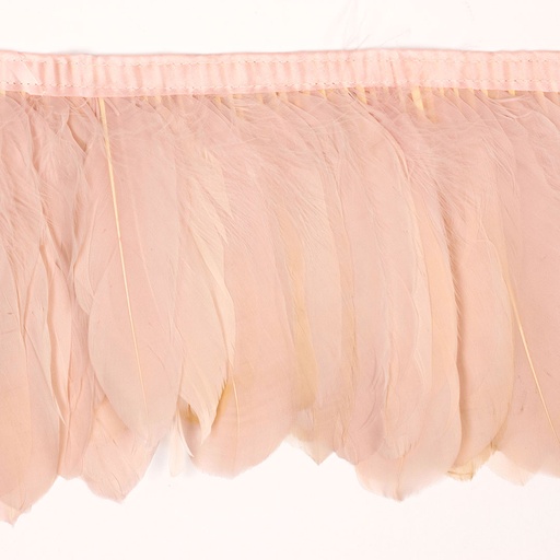 [FPP6--BLS] Goose Pallets Parried Fringe With Bias 6 inch   1yd Bolt --Blush
