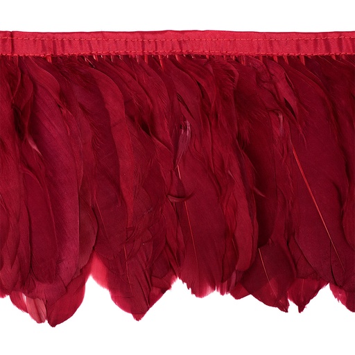 [FPP6--BU] Goose Pallets Parried Fringe With Bias 6 inch   1yd Bolt --Burgundy