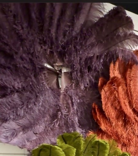 [P2--AMT] Ostrich Prime Quality Fan Right Facing 24 x 42 inch --Amethyst