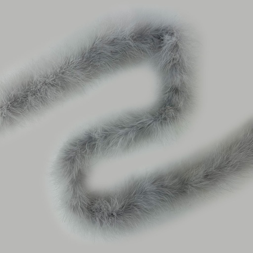 [5-5058--SLV] Marabou Feather Boa Heavy Weight 2yd --Silver