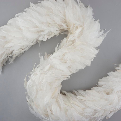 [5-XB40-1--W] Schlappen Boa 6-7 inch Diameter   2yd --White