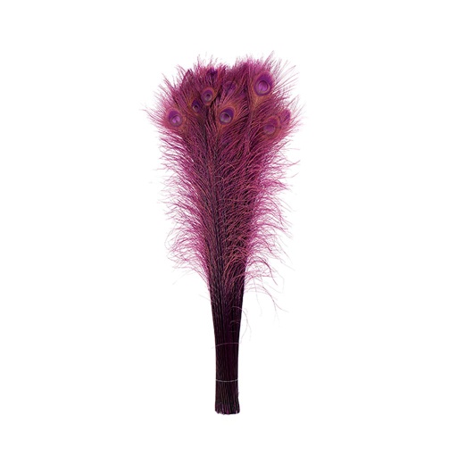 [P40B--PU] Peacock Eyes Bleach Selected 25-40 inch --Purple