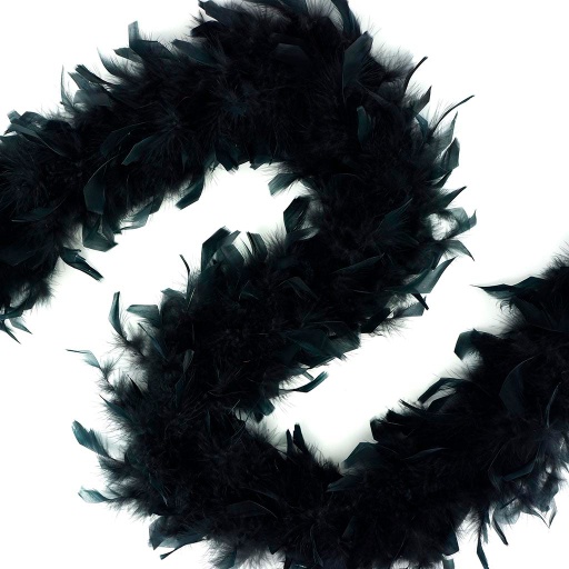 [5-SF40--BL] Chandelle Boa Light Weight 2yd --Black