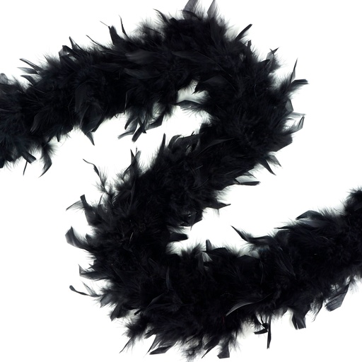[5-SF60--BL] Chandelle Boa Medium Weight 2yd --Black
