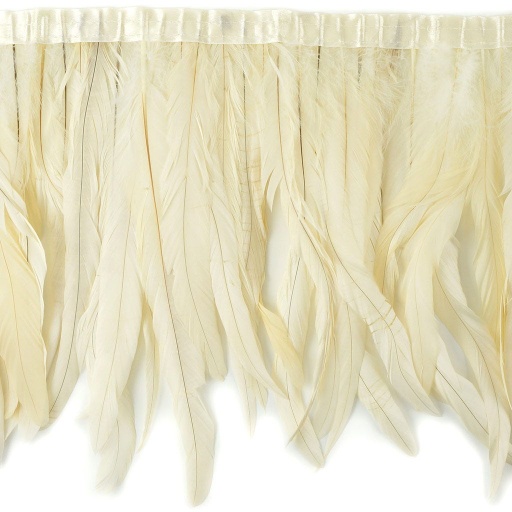 [FCQND12--BE] Rooster Coque Fringe With Bias 10-12 inch   1yd Bolt --Beige