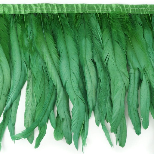 [FCQND12--K] Rooster Coque Fringe With Bias 10-12 inch   1yd Bolt --Kelly