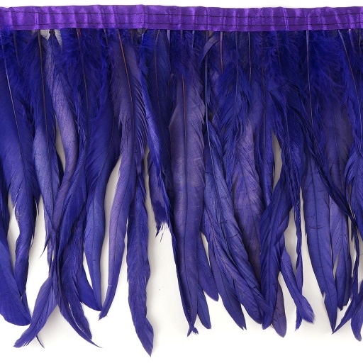 [FCQND12--RE] Rooster Coque Fringe With Bias 10-12 inch   1yd Bolt --Regal