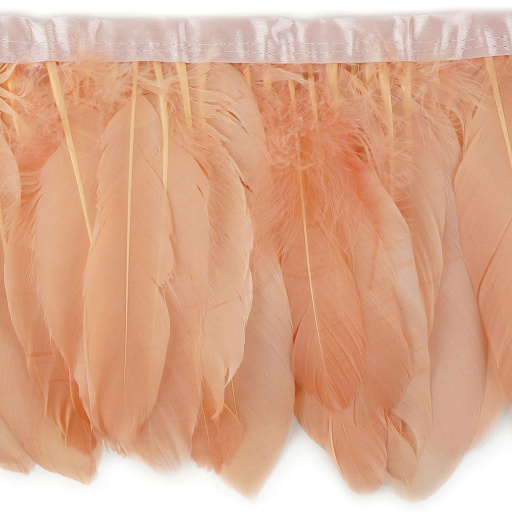 [FPP6--AB] Goose Pallets Parried Fringe With Bias 6 inch   1yd Bolt --Apricot Blush