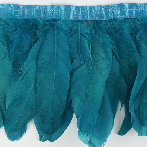 [FPP6--AM] Goose Pallets Parried Fringe With Bias 6 inch   1yd Bolt --Aquamarine